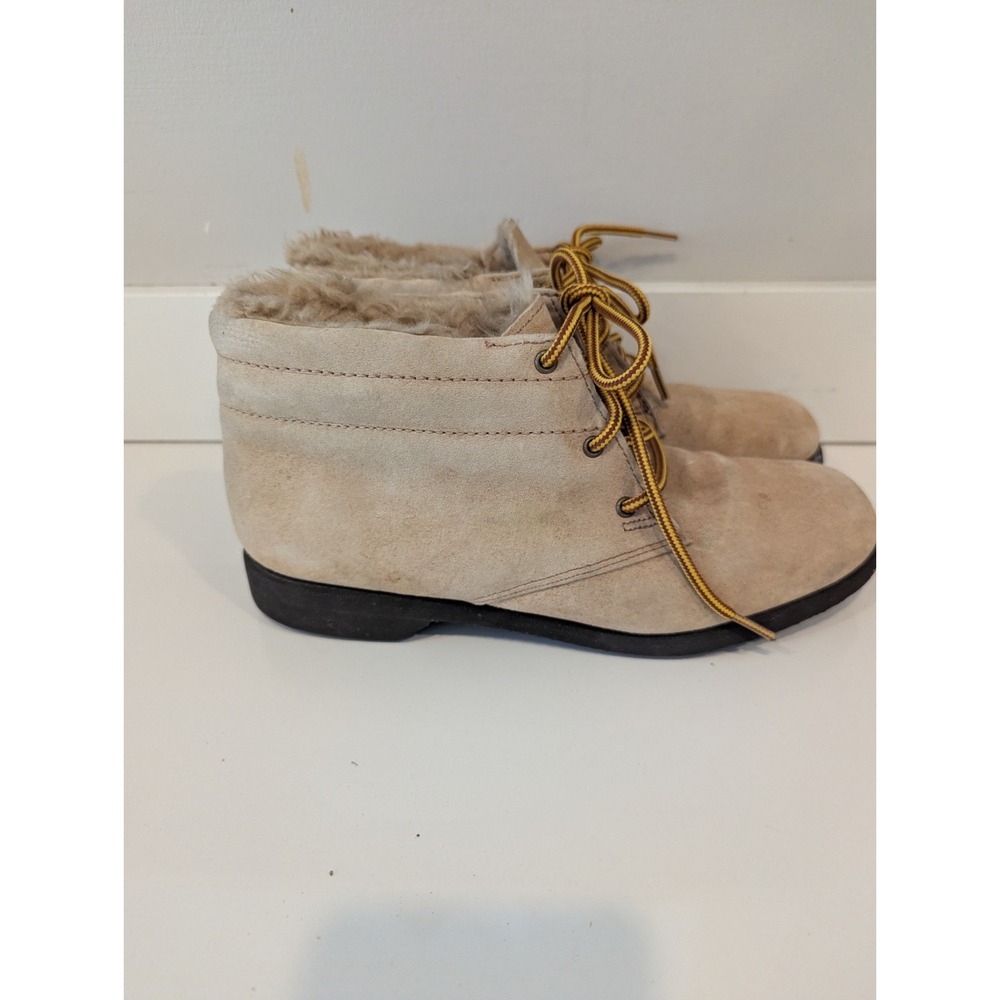 Hush Puppies Ankle Boots Women's VTG Chukka Bootie Brown Suede Leather Size 8